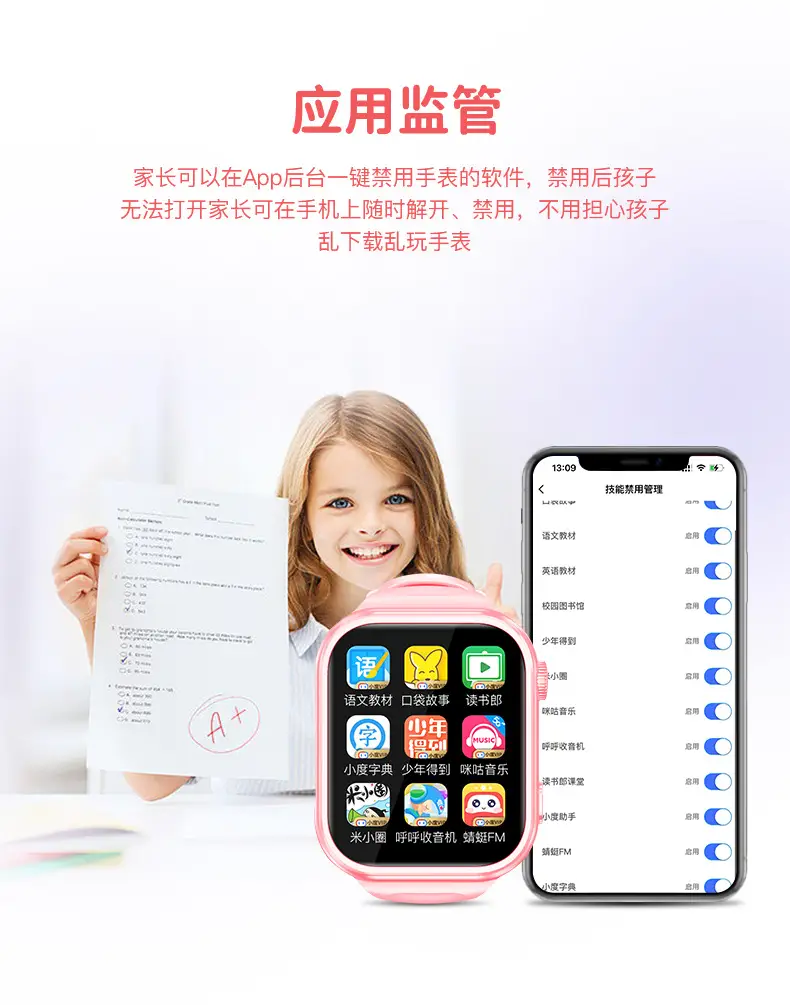 4G children phone watch smart positioning phone watch primary school students voice video call children boys wholesale — feature 8