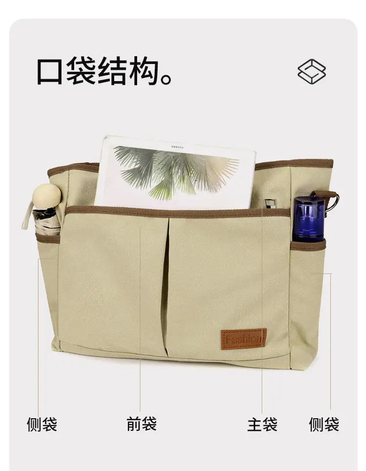 Large Capacity Tan Tote Bag for Men Women — feature 10