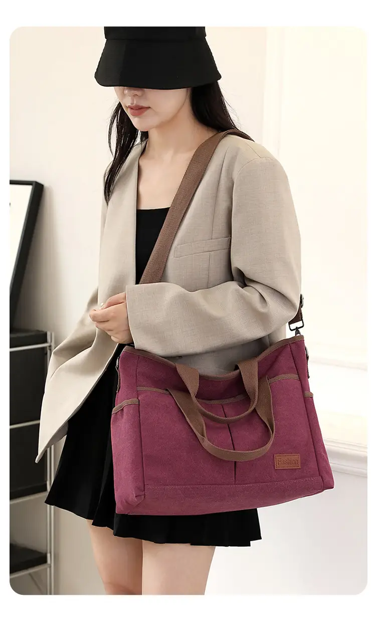 Large Capacity Tan Tote Bag for Men Women — feature 17