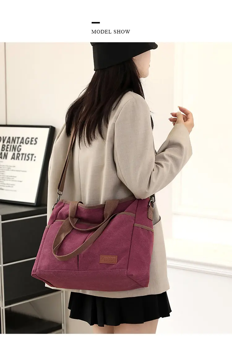 Large Capacity Tan Tote Bag for Men Women — feature 18