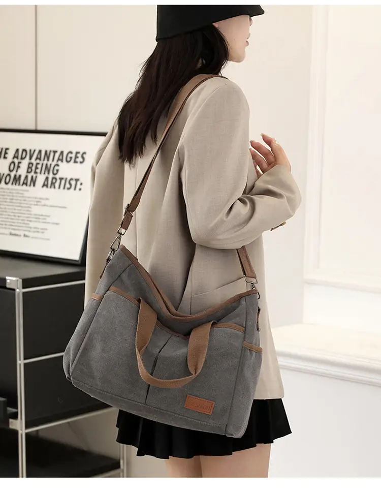 Large Capacity Tan Tote Bag for Men Women — feature 20