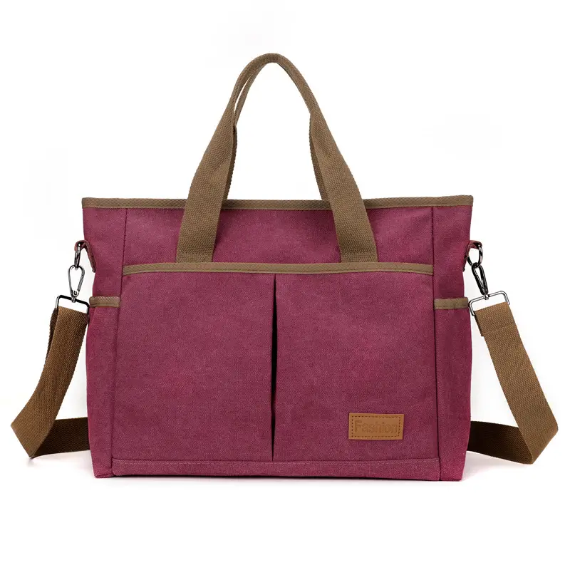 Large Capacity Tan Tote Bag for Men Women - Image 2
