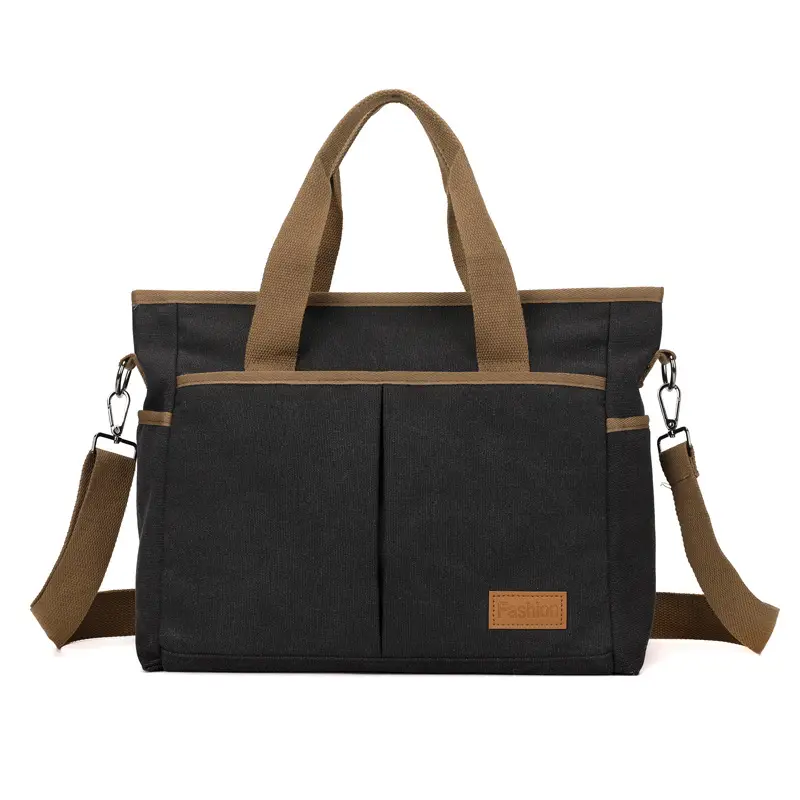 Large Capacity Tan Tote Bag for Men Women - Image 4