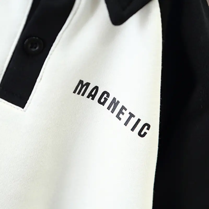 Boys Raglan Sleeve T-Shirt White Black 2024 - Image 4