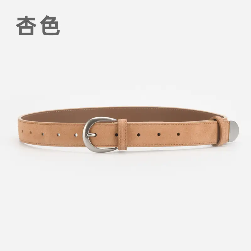 Women's Red Korean Belt with Needle Buckle - Image 10