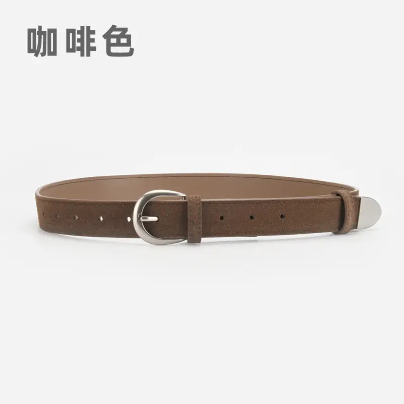 Women's Red Korean Belt with Needle Buckle - Image 3