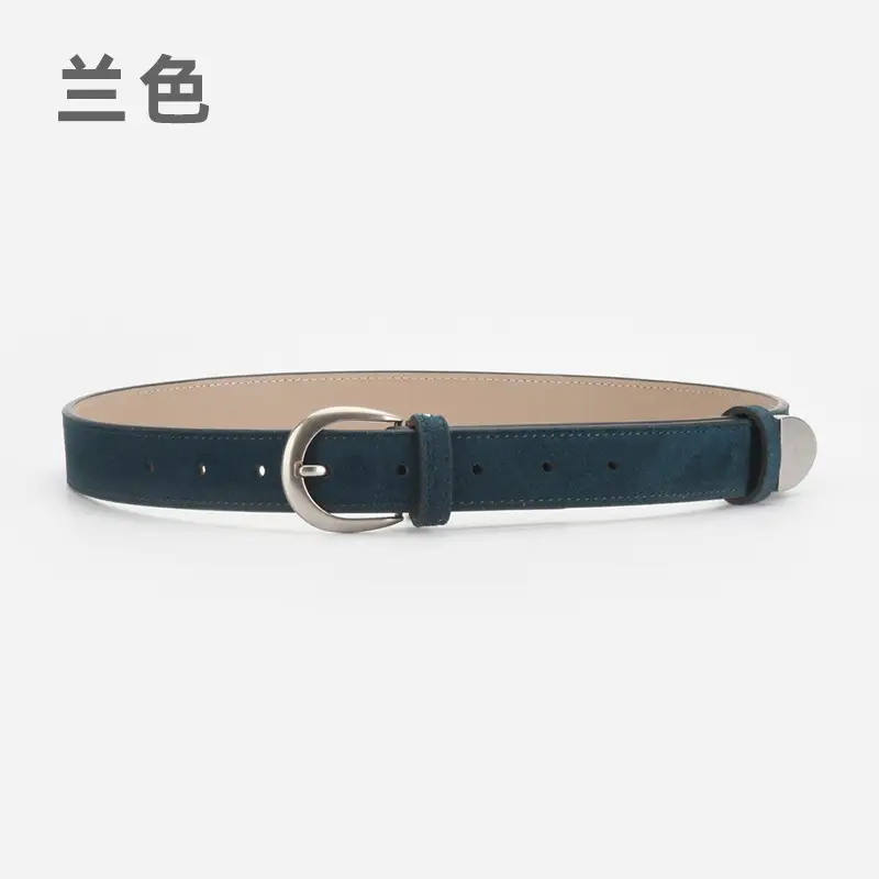 Women's Red Korean Belt with Needle Buckle - Image 4