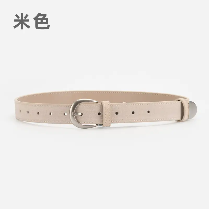 Women's Red Korean Belt with Needle Buckle - Image 5