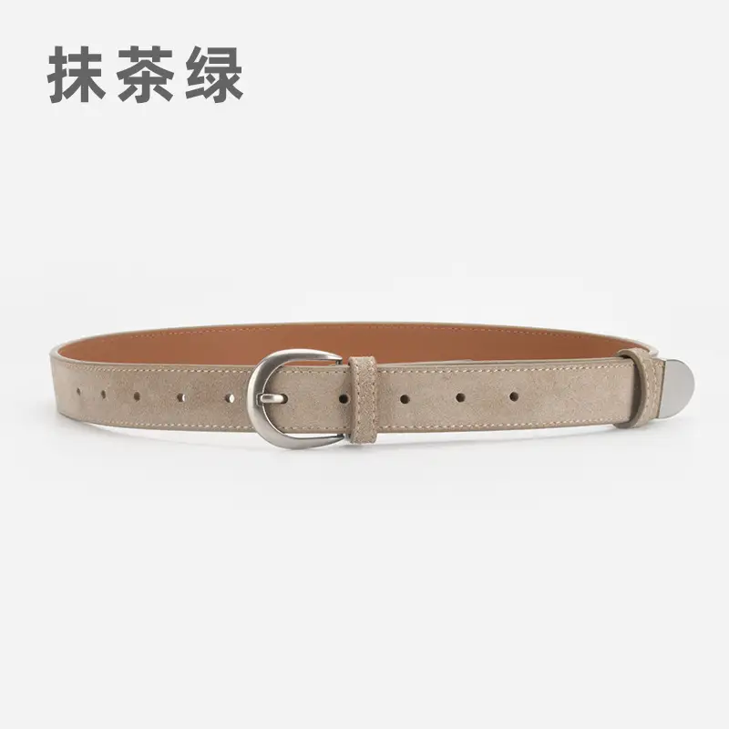 Women's Red Korean Belt with Needle Buckle - Image 6