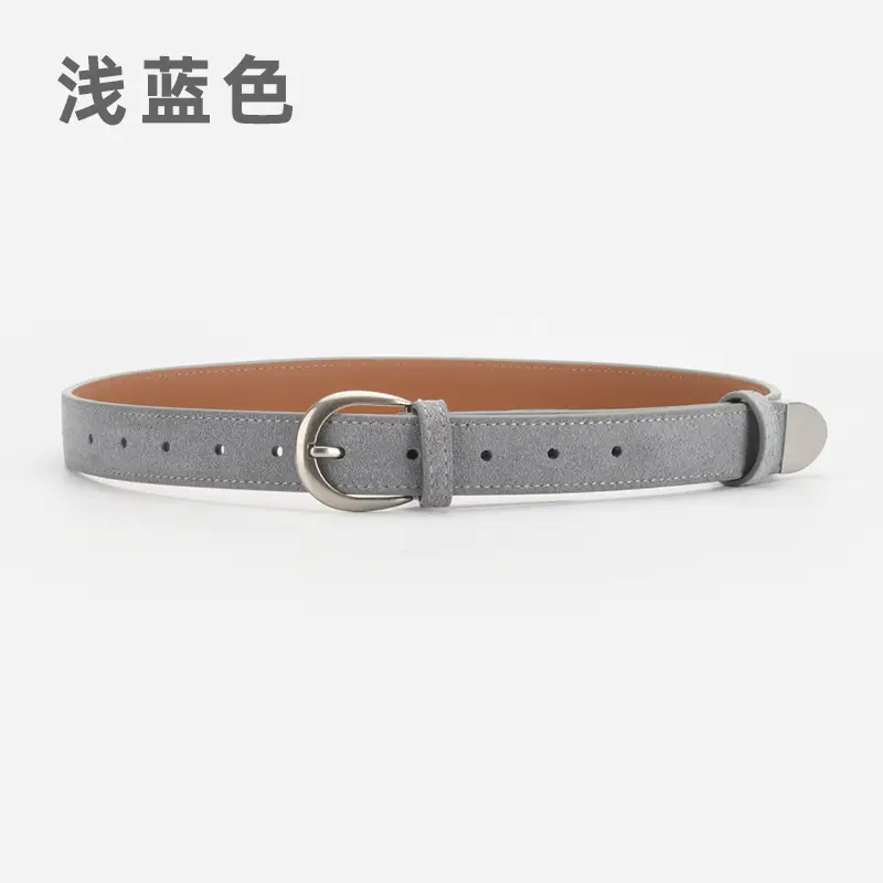 Women's Red Korean Belt with Needle Buckle - Image 7