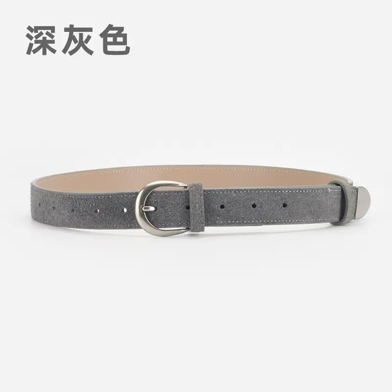 Women's Red Korean Belt with Needle Buckle - Image 8