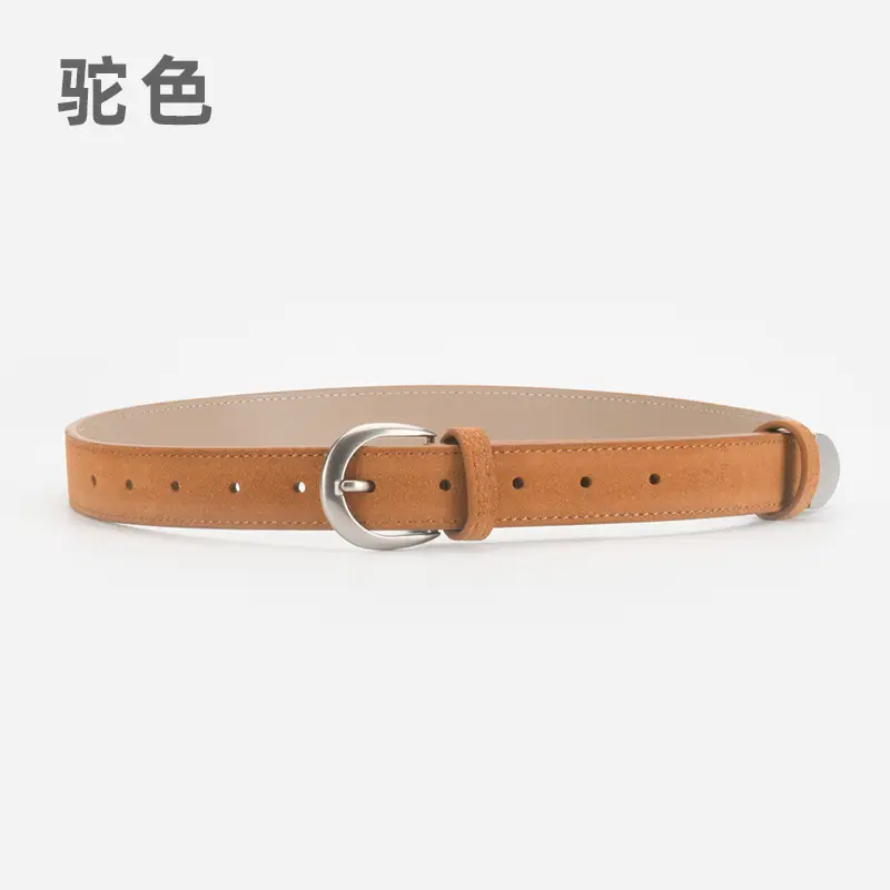 Women's Red Korean Belt with Needle Buckle - Image 9