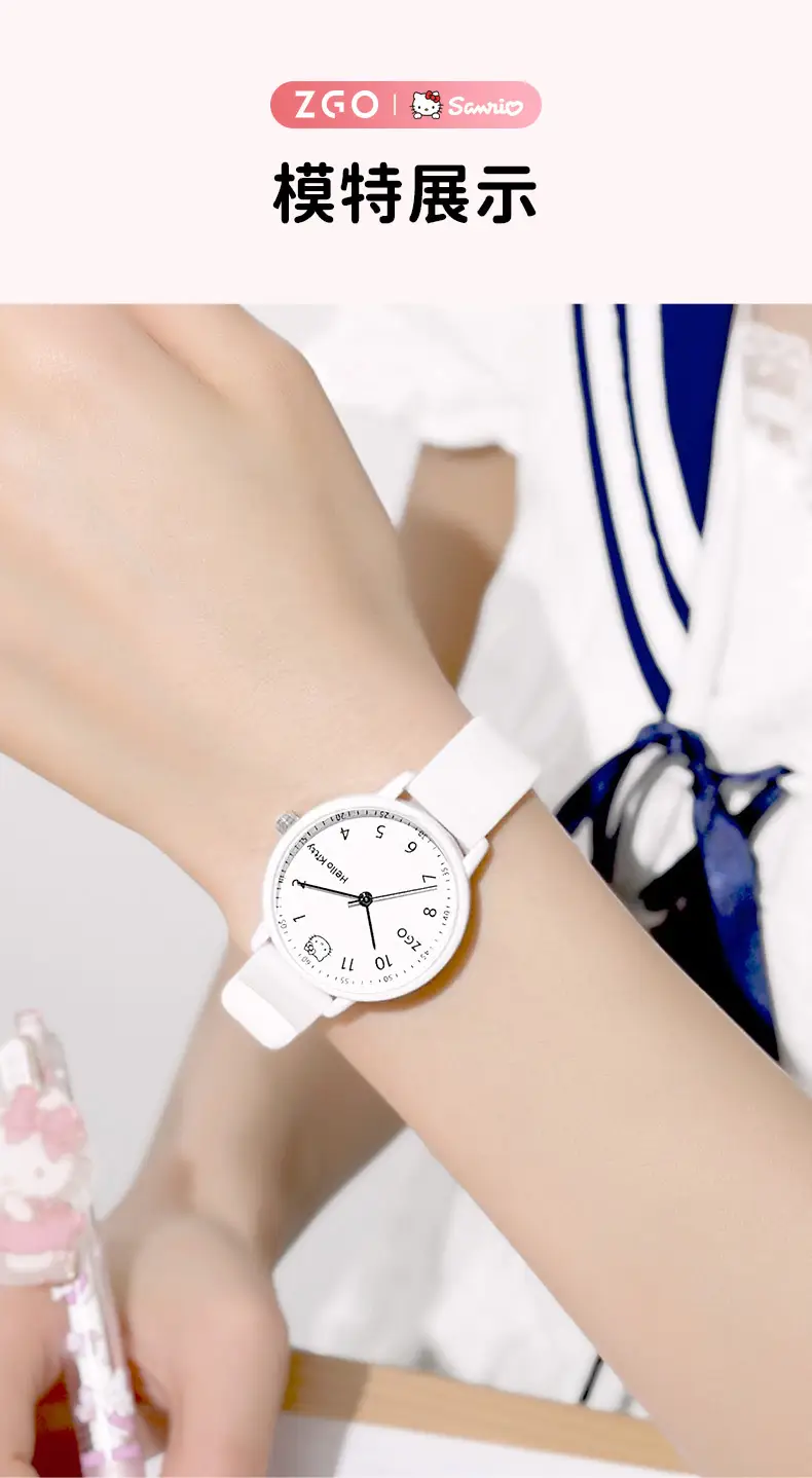 Silent Quartz Hello Kitty Watch for Girls Blue — feature 12