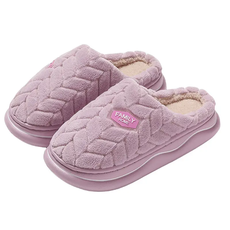 Warm Cotton Slippers Women's Winter Indoor Household fleece-lined Thickened Men's Winter Mao Mao Slippers Men's Winter Wholesale - Image 7