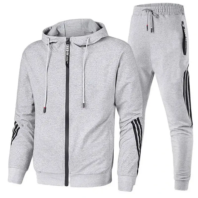 Men Yellow Black Hoodie Pants Set with 3Stripes