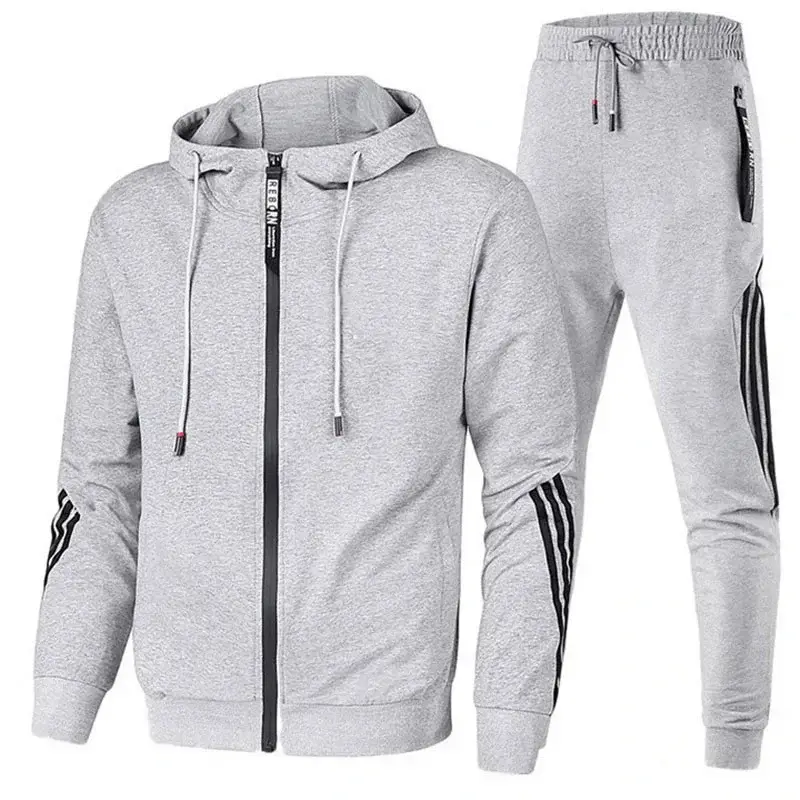 Men Yellow Black Hoodie Pants Set with 3Stripes — feature 5