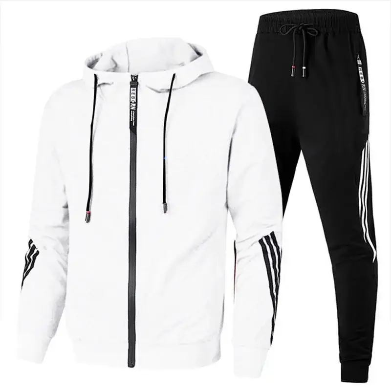 Men Yellow Black Hoodie Pants Set with 3Stripes — feature 7