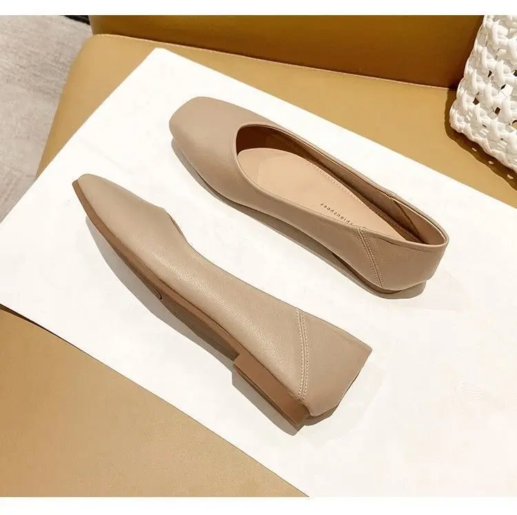 Women's Beige Leather Slip-On Flats 2024 — feature 15