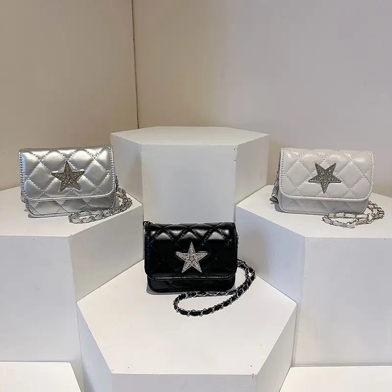 Black Star Chain Crossbody Bag for Women - Image 7