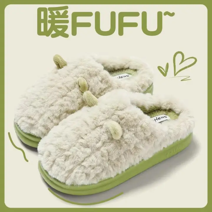 Women's Cotton Slippers for Autumn and Winter, Indoor Warm Furry Slippers, Thick-Soled Cotton Slippers, Autumn and Winter Women's Wholesale - Image 10
