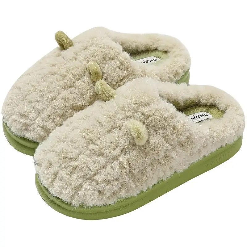 Women's Cotton Slippers for Autumn and Winter, Indoor Warm Furry Slippers, Thick-Soled Cotton Slippers, Autumn and Winter Women's Wholesale - Image 11