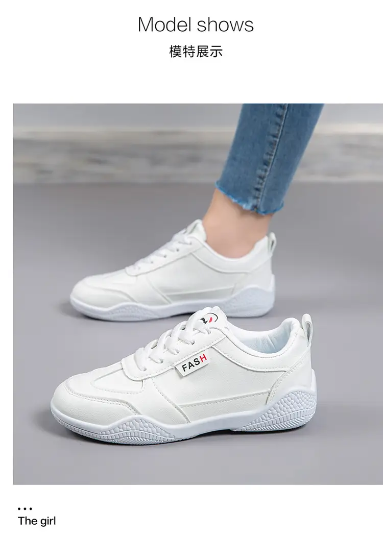 2026 New Spring Leather White Shoes for Women, Korean Style Versatile Casual Shoes, Soft-Soled Breathable Sports Running Shoes — feature 14