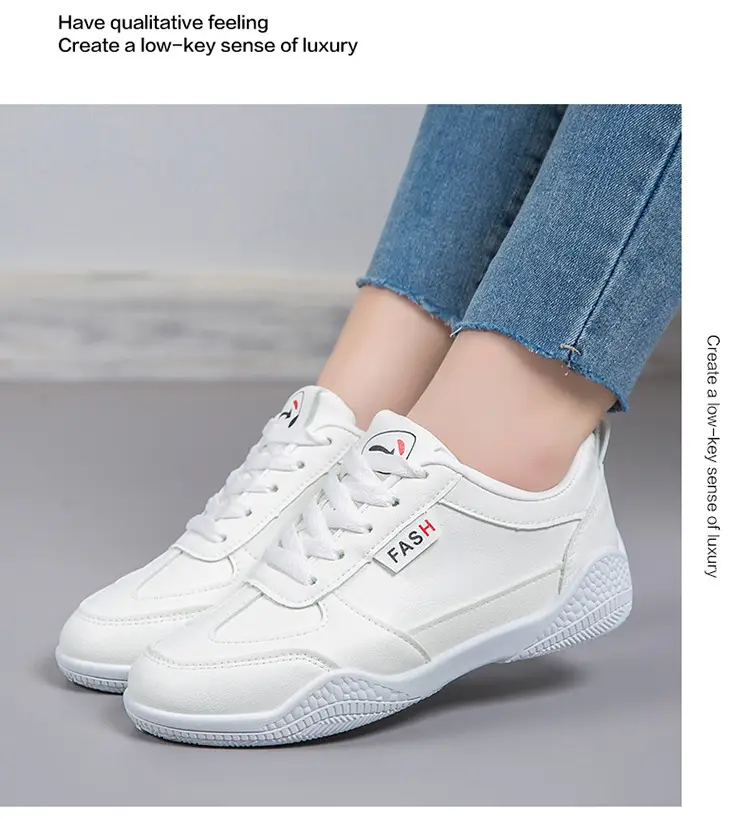 2026 New Spring Leather White Shoes for Women, Korean Style Versatile Casual Shoes, Soft-Soled Breathable Sports Running Shoes — feature 16