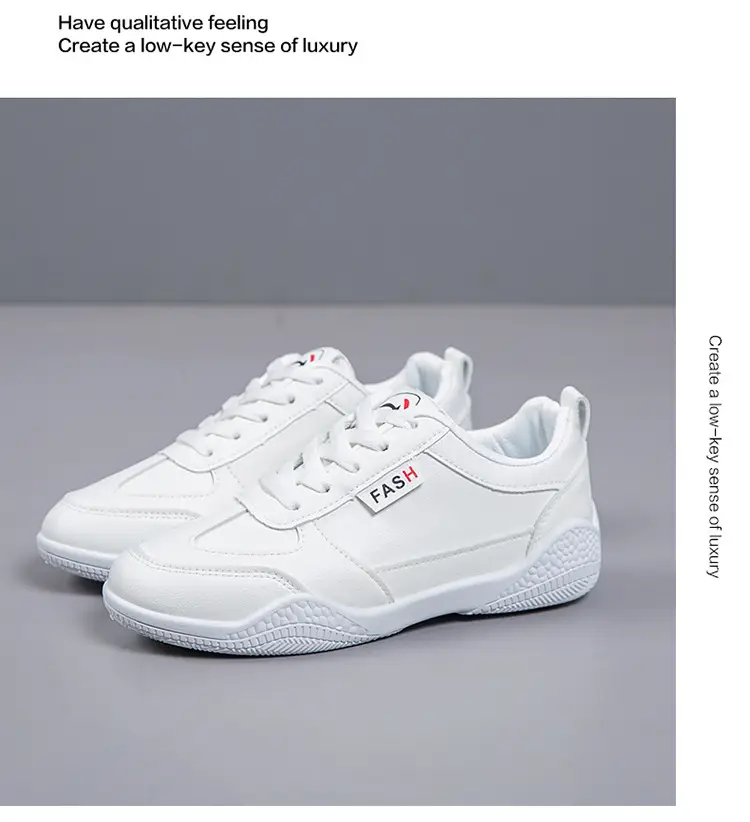 2026 New Spring Leather White Shoes for Women, Korean Style Versatile Casual Shoes, Soft-Soled Breathable Sports Running Shoes — feature 22