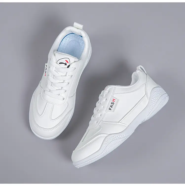 2026 New Spring Leather White Shoes for Women, Korean Style Versatile Casual Shoes, Soft-Soled Breathable Sports Running Shoes — feature 23