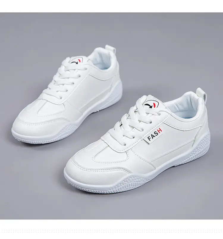2026 New Spring Leather White Shoes for Women, Korean Style Versatile Casual Shoes, Soft-Soled Breathable Sports Running Shoes — feature 6