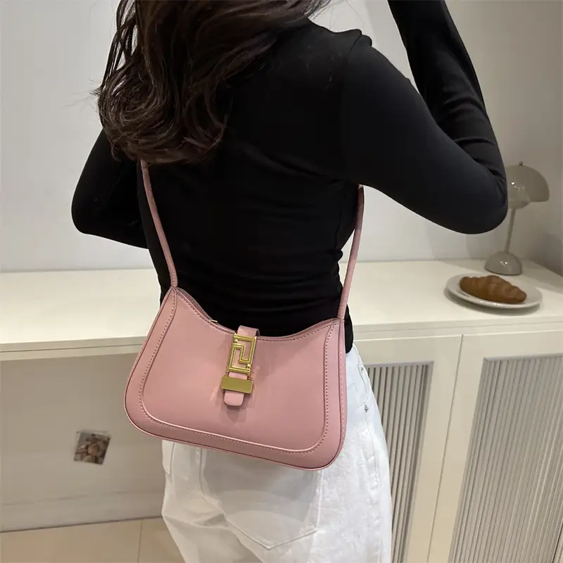 Brown Vintage Textile Shoulder Bag for Women - Image 7