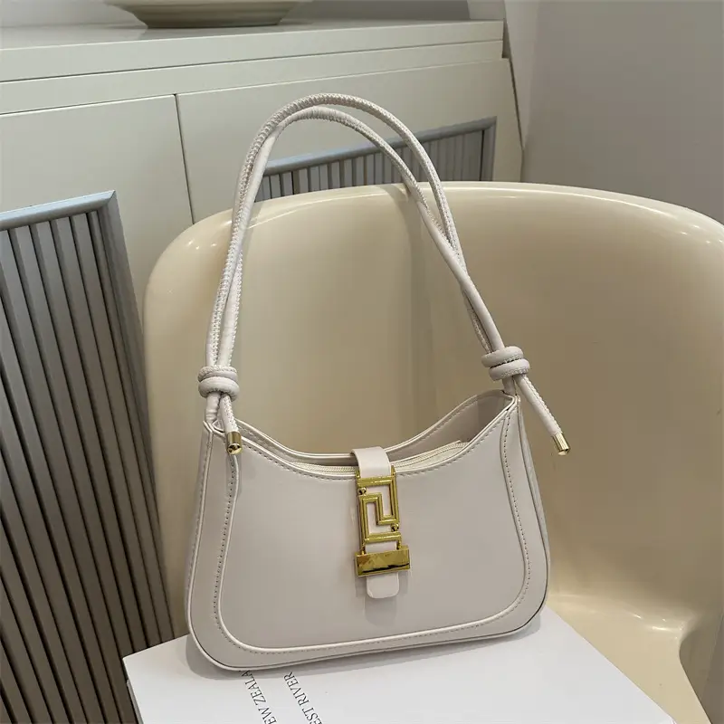 Brown Vintage Textile Shoulder Bag for Women - Image 8