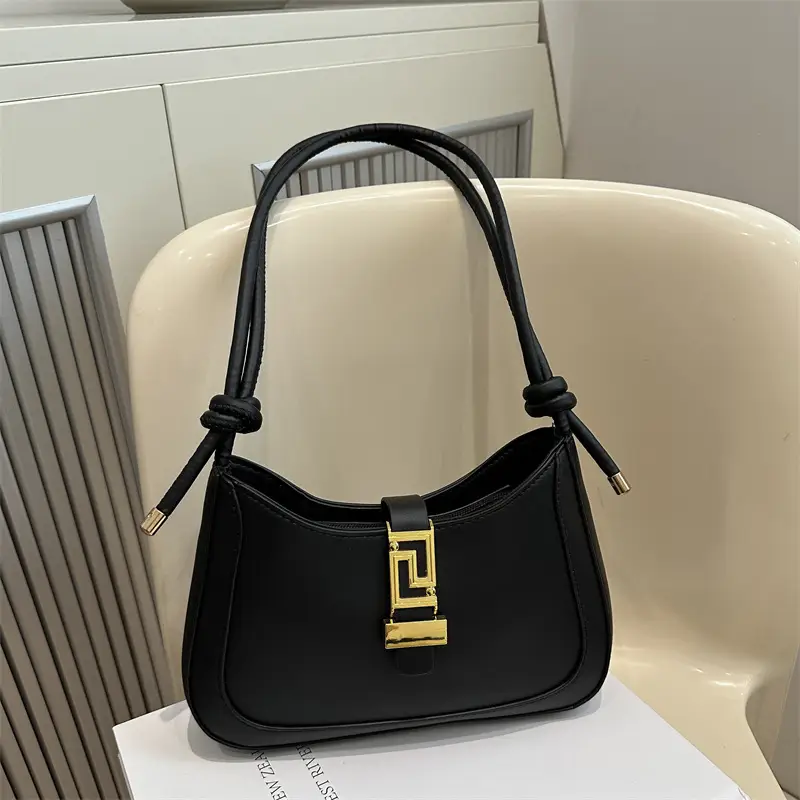 Brown Vintage Textile Shoulder Bag for Women - Image 9