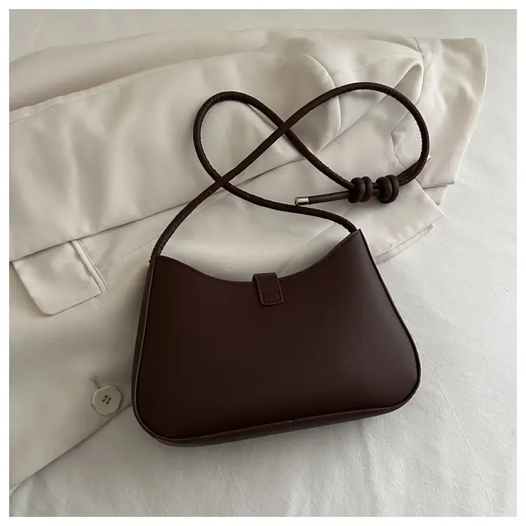 Brown Vintage Textile Shoulder Bag for Women — feature 13