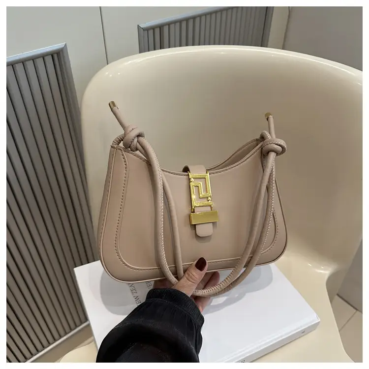 Brown Vintage Textile Shoulder Bag for Women — feature 17