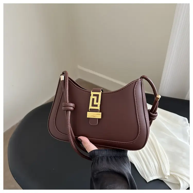 Brown Vintage Textile Shoulder Bag for Women — feature 27