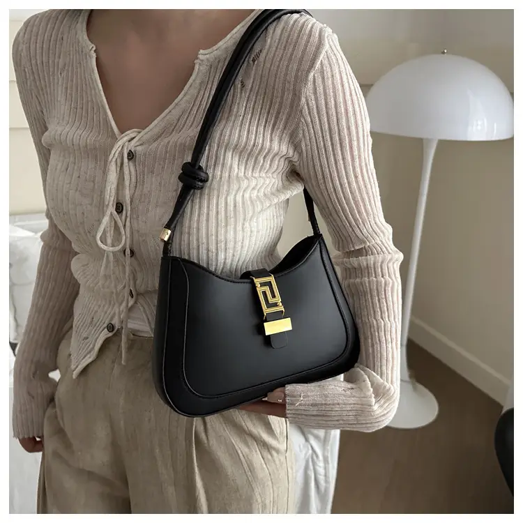 Brown Vintage Textile Shoulder Bag for Women — feature 34