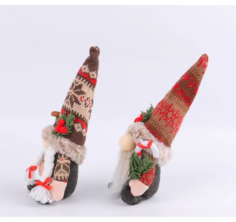 New Christmas Knitted Snowflake Pointed Hat Doll Ornaments — feature 11