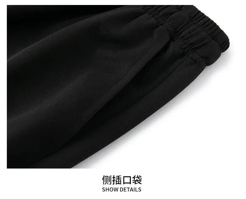 Men Fleece Fleece Pants Grey Wide Leg Winter Autumn — feature 22