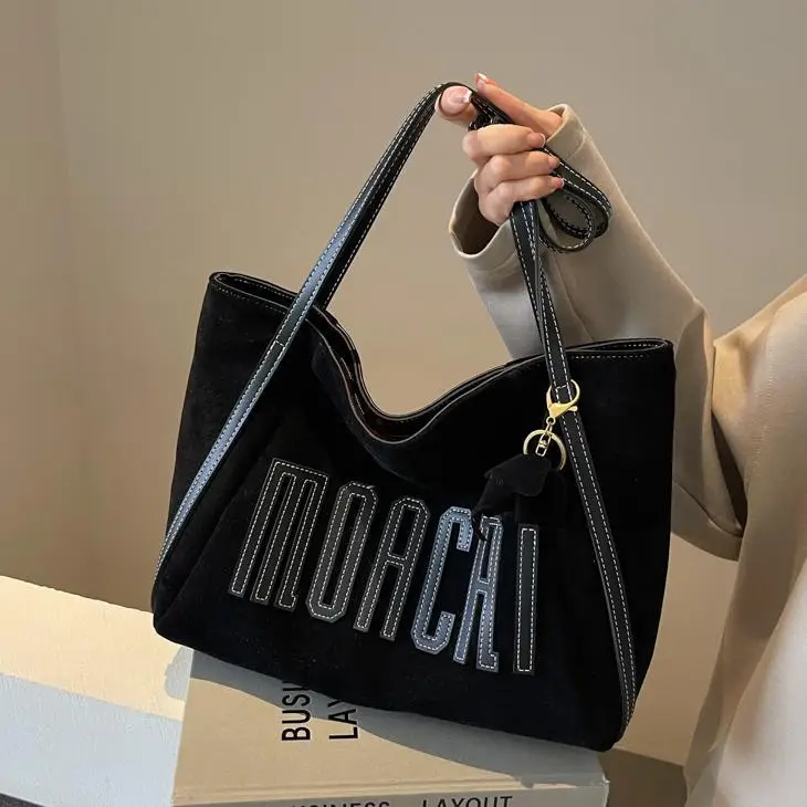 Women's Retro Brown Embroidered Tote Bag 2025 - Image 5