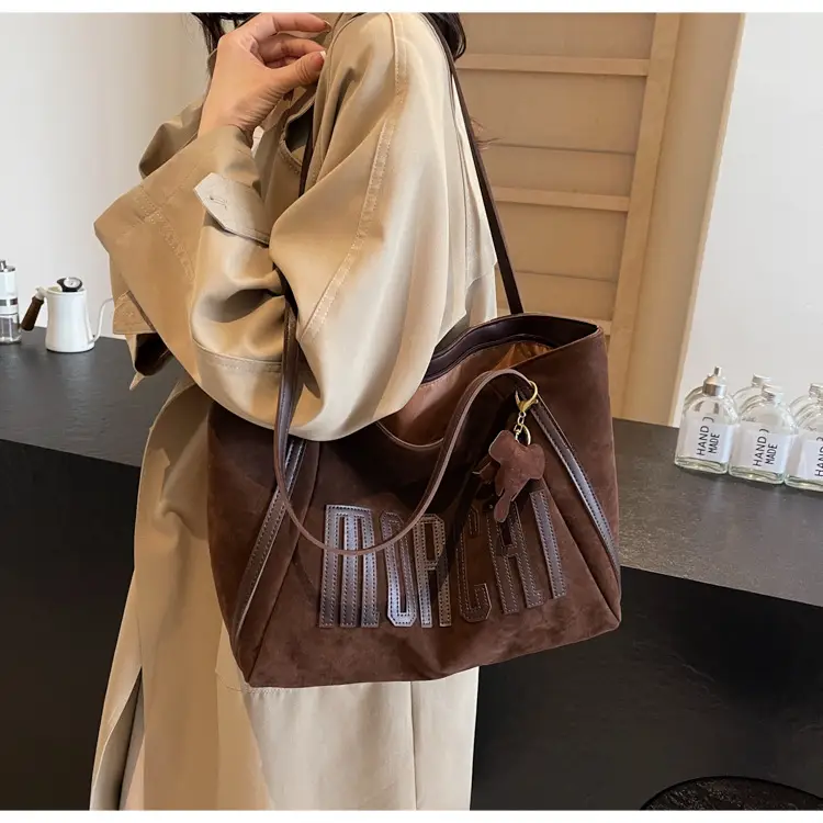 Women's Retro Brown Embroidered Tote Bag 2025 — feature 19