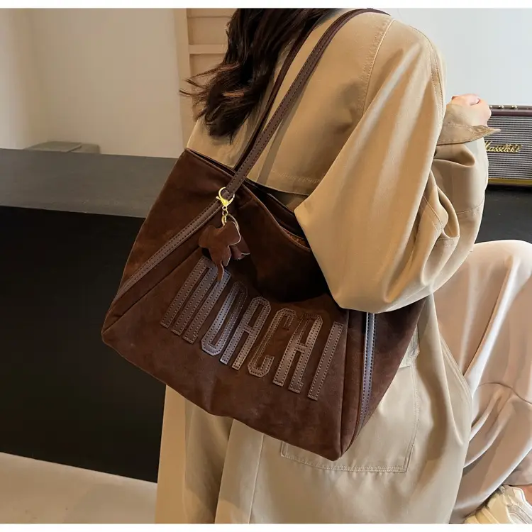 Women's Retro Brown Embroidered Tote Bag 2025 — feature 21