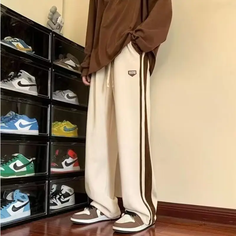 Corduroy Men's Black Wide-leg Casual Pants Spring Autumn - Image 4