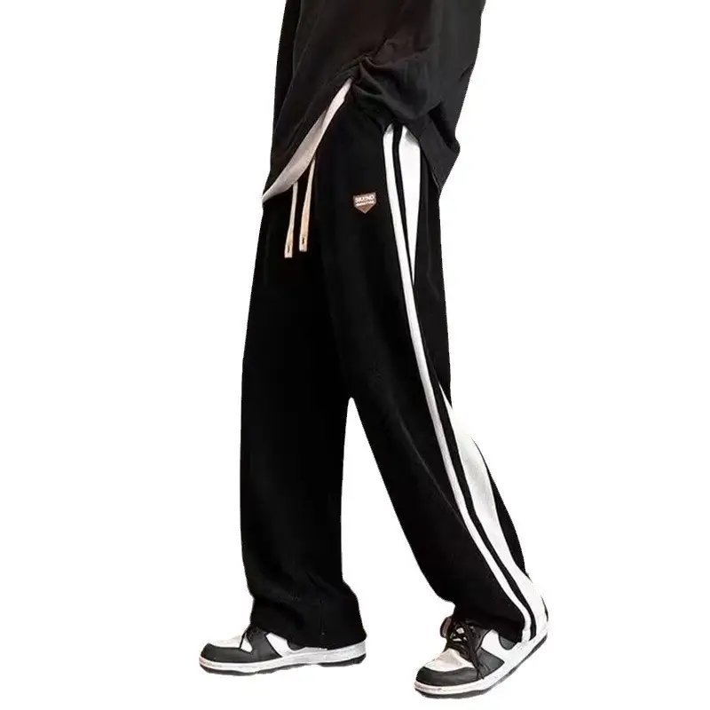 Corduroy Men's Black Wide-leg Casual Pants Spring Autumn - Image 9