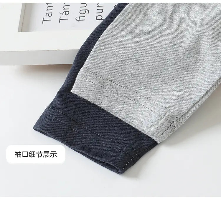 Boys Long Sleeve T-Shirt Grey Navy Spring Autumn — feature 15