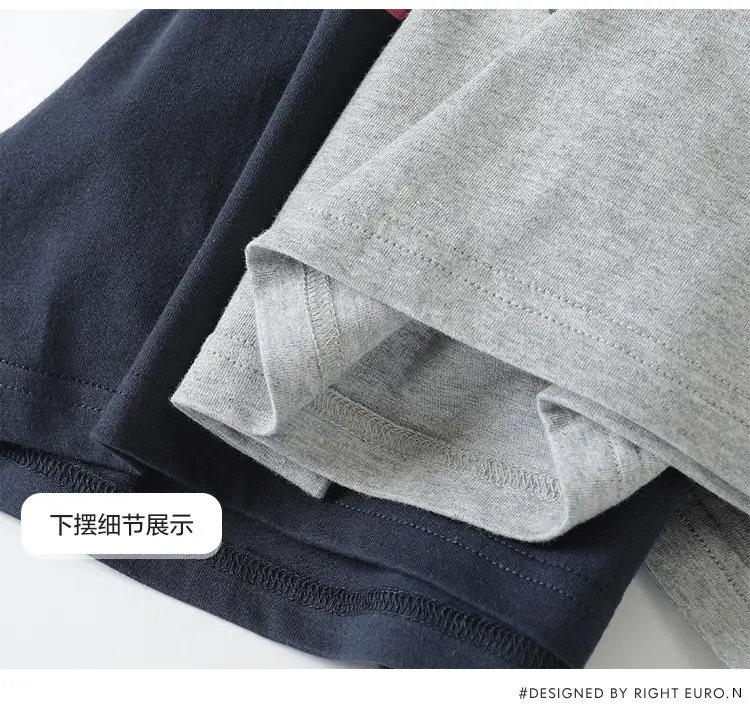 Boys Long Sleeve T-Shirt Grey Navy Spring Autumn — feature 17