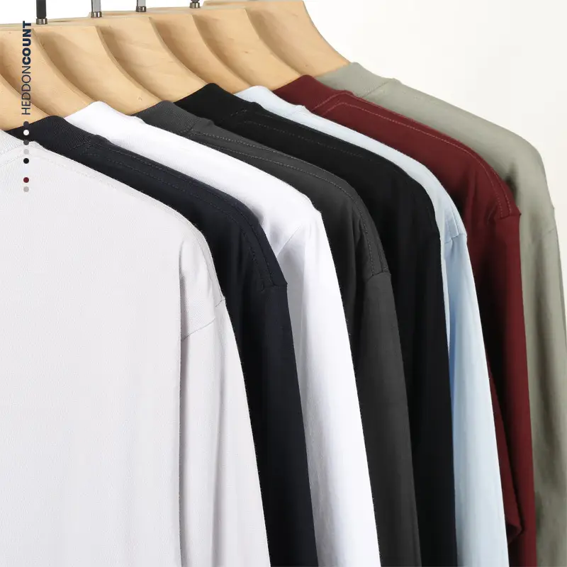 Dengjue Men Light Blue Long Sleeve T-Shirt 230G - Image 11