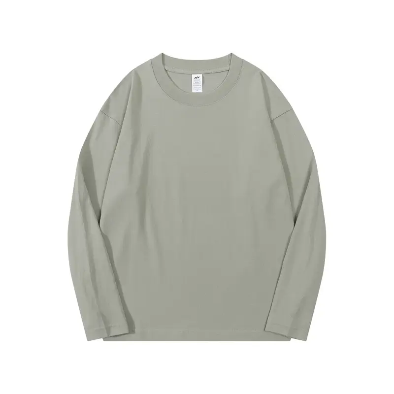 Dengjue Men Light Blue Long Sleeve T-Shirt 230G - Image 7