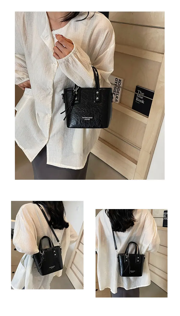 Red Nylon Bucket Bag for Women 2024 Summer — feature 10