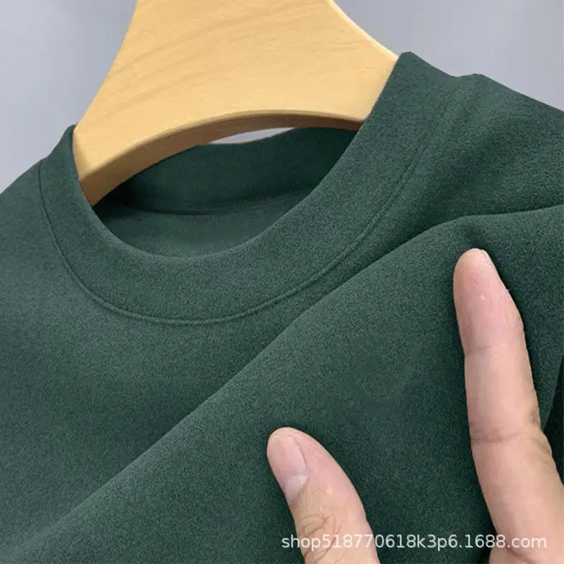 Men's Green Long Sleeve T-Shirt Sweatshirt - Image 31